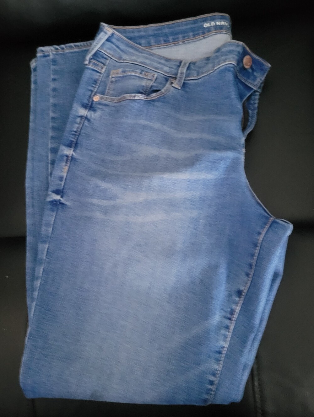 Old Navy Women's Light Wash Blue Skinny Jeans, Size 14, Tall
